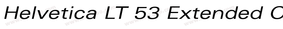 Helvetica LT 53 Extended Oblique字体转换